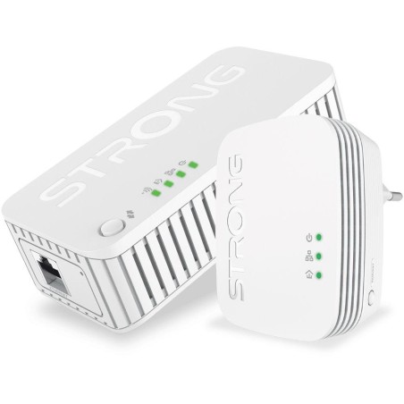STRONG sada 2 adaptérů Powerline WF 1000 DUO MINI/ Powerline 1000 Mbit/s/ Wi-Fi 750 Mbit/s/ 1x LAN/ bílý