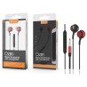 PLUS C5319 headphones with microphone, black-red