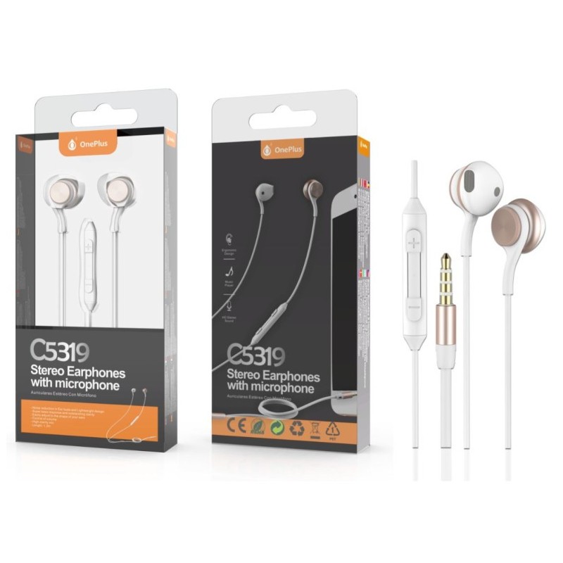 PLUS In-Ear-Kopfhörer, mit Mikrofon, (C5319), weiß
