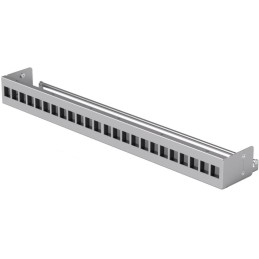 Ubiquiti 24-Port Blank Keystone Patch Panel - Panel do rozvaděče 19", pro keystone, stříbrný, 1U