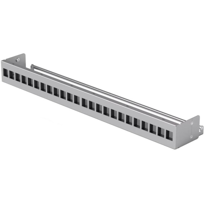 Ubiquiti 24-Port Blank Keystone Patch Panel - Panel do rozvaděče 19", pro keystone, stříbrný, 1U