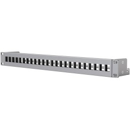 Ubiquiti 24-Port Blank Keystone Patch Panel - Panel do rozvaděče 19", pro keystone, stříbrný, 1U