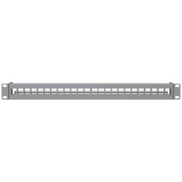 Ubiquiti 24-Port Blank Keystone Patch Panel - Panel do rozvaděče 19", pro keystone, stříbrný, 1U