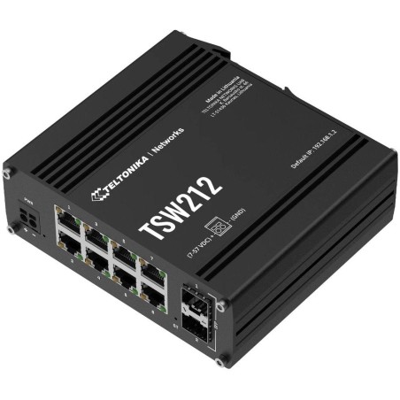 Teltonika TSW212 průmyslový L2 manažovaný switch, 8x 10/100/1000, 2x SFP, bez zdroje