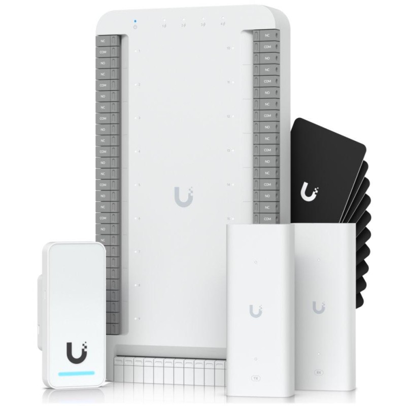 Ubiquiti Elevator Starter Kit - Výtahová sada, 1x rozbočovač, 1x čtečka G2, 2x PoE extender, 10x přístupová karta