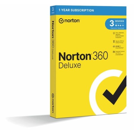 NORTON 360 DELUXE 25GB +VPN 1 POUŽÍVATEĽ PRE 3 ZARIADENIA NA 12 MESIACOV - BOX