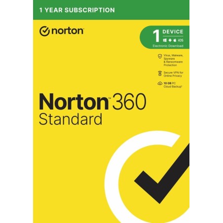 NORTON 360 STANDARD 10GB + VPN 1 uživatel pro 1 zařízení na 3 roky-ESD