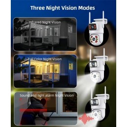 IMMAX NEO LITE SMART Security venkovní kamera DOUBLE, duální, 355° 90° P/T, Wi-Fi, 2x 2MP, ONVIF, TUYA