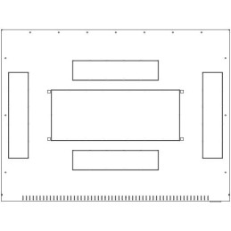 Triton 19' rozvaděč stojanový 42U/800x600, typ RT, nosnost 1200kg, černý