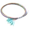 XtendLan FO pigtail LC/APC, 9/125, 0.9mm, 1m, LS0H, ZWP, set of 12 pigtails, different colors, G.652d