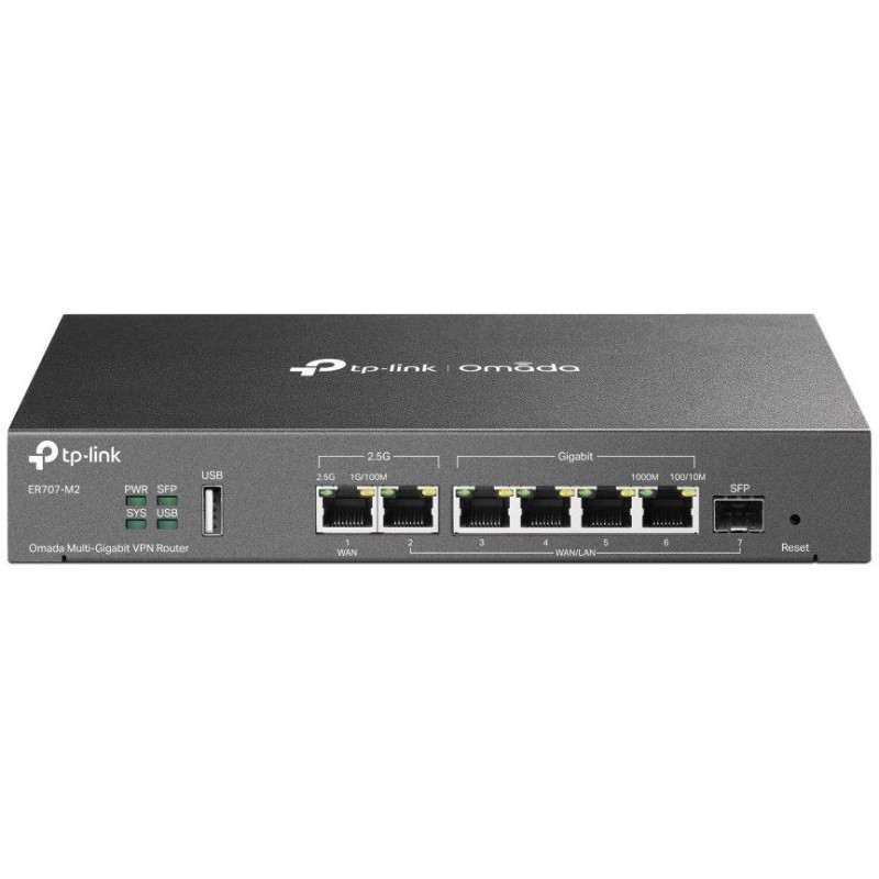 TP-Link ER707-M2 VPN Router 4x GWAN/Lan, 2x 2.5GWan/Lan, 1x SFP GWAN/LAN, 1x USB, Omada SDN