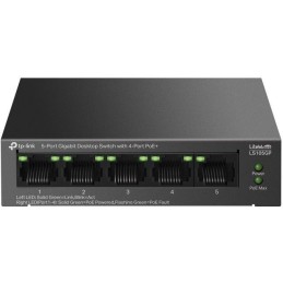 TP-Link LS105GP Switch 1x GLAN, 4x GLAN s PoE+, 65W