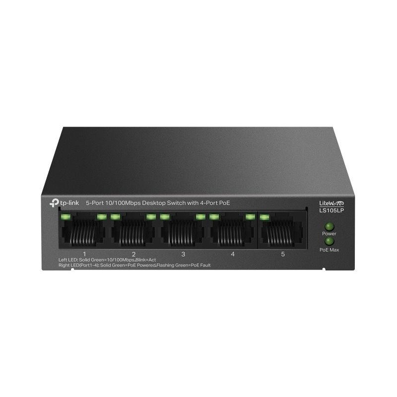 TP-Link LS105LP Switch 1x LAN, 4x LAN s PoE, 41W