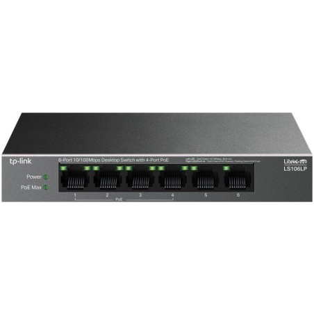 TP-Link LS106LP Switch 2x LAN, 4x LAN s PoE, 41W