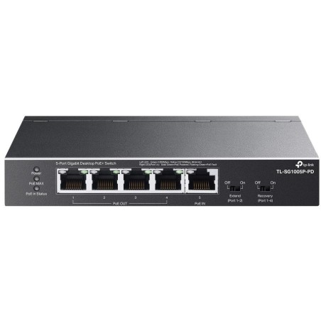 TP-Link TL-SG1005P-PD Switch 1x GLAN s PoE-in, 4x GLAN s PoE+