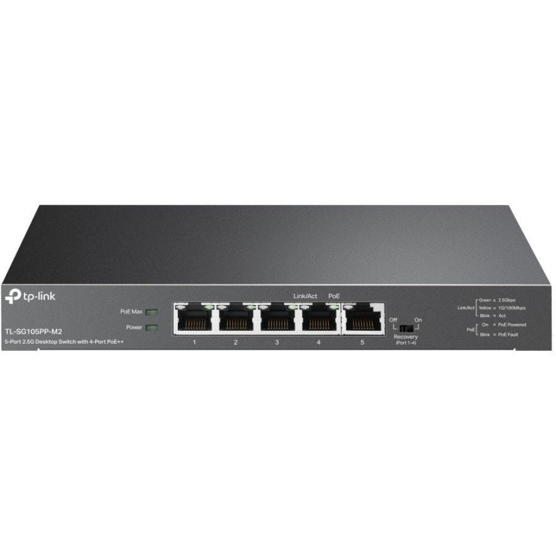 TP-Link TL-SG105PP-M2 Switch 1x 2,5GLAN, 4x 2,5GLAN s PoE++, 123W