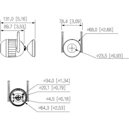 DAHUA IP kamera F2C-PV/ Bullet/ Wi-Fi/ 2Mpix/ objektiv 3,6mm/ H.265/ krytí IP67/ IR až 30m/ ONVIF/ CZ app