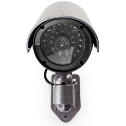 NEDIS atrapa bezpečnostní kamery s infračervenou LED/ bullet/ IP44/ venkovní/ šedá