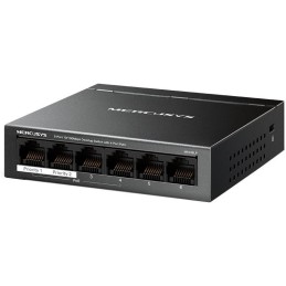 TP-Link Mercusys MS106LP Switch 6-Port, 4x 10/100 Mbps PoE+, 2x LAN, 802.3af/at, 40 W