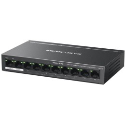 TP-Link Mercusys MS110P Switch 10-Port, 8x 10/100 Mbps PoE+, 2x LAN, 802.3af/at, 65 W