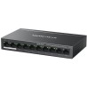 TP-Link Mercusys MS110P Switch 10-Port, 8x 10/100 Mbps PoE+, 2x LAN, 802.3af/at, 65 W