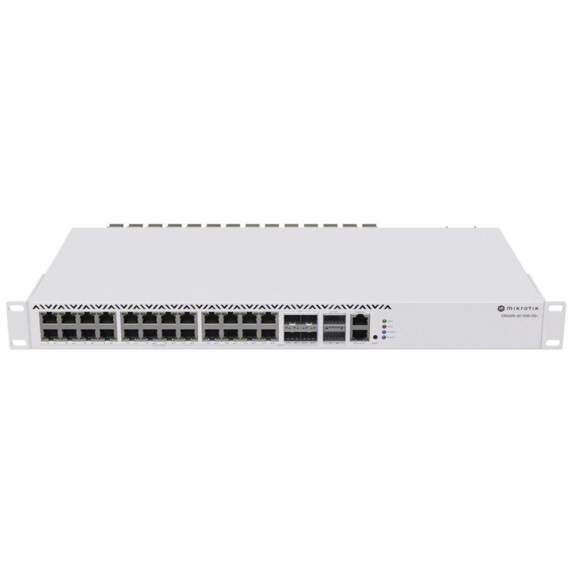 MikroTik Cloud Router Switch CRS326-4C+20G+2Q+RM 650MHz, 2x 40 QSFP+, 20x 2,5 GbE, 4x 2,5 GbE/10 SFP+, L6, 2x PSU,1U