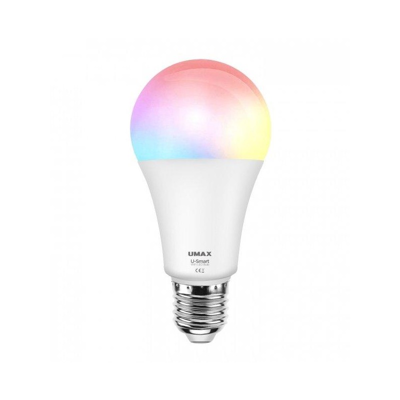 UMAX chytrá LED žárovka U-Smart Wifi Bulb/ Wi-Fi/ E27/ 8W/ 110-250V/ čeština/ RGB/ stmívatelná