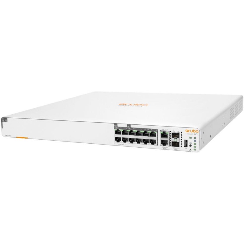 HPE Aruba Instant On 1960 8p (1G Class 4 PoE) 4p (SR1G/2.5G Class 6 PoE) 2p (10GBASE-T 2p SFP+) 480W Switch