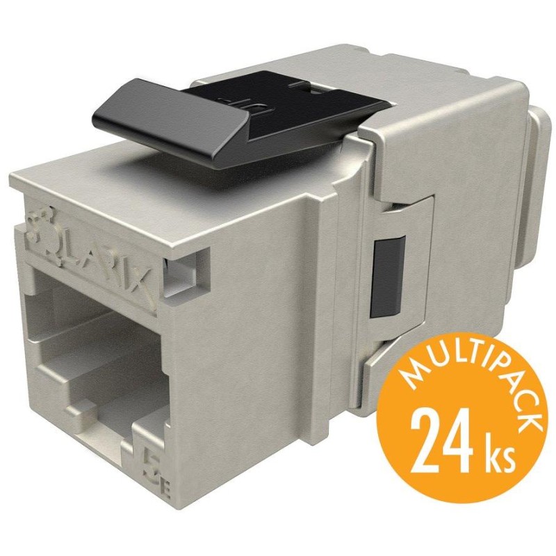 Solarix keystone c5e STP RJ45 černý pro kleště  SXKJ-5E-STP-BK-NA - multipack 24ks