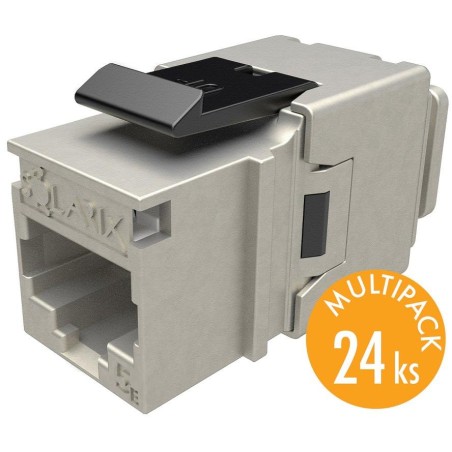 Solarix keystone c5e STP RJ45 černý pro kleště  SXKJ-5E-STP-BK-NA - multipack 24ks