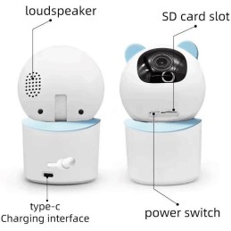 IMMAX NEO LITE SMART Security vnitřní kamera BABY, 355° 50°, P/T, Wi-Fi, 4MP, modrá, TUYA