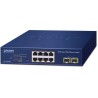 Planet GS-2210-8P2S WEBsmart L2 switch, 8x1Gb, 2x1Gb SFP, 8x PoE 802.3at 120W, QoS
