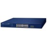 Planet GS-2210-16P2S WEBsmart L2 switch, 16x1Gb, 2x1Gb SFP, 16x PoE 802.3at 240W, QoS
