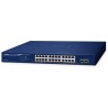 Przełącznik Planet GS-2210-24P2S WEBsmart L2, 24x1Gb, 2x1Gb SFP, 24x PoE 802.3at 260W, QoS