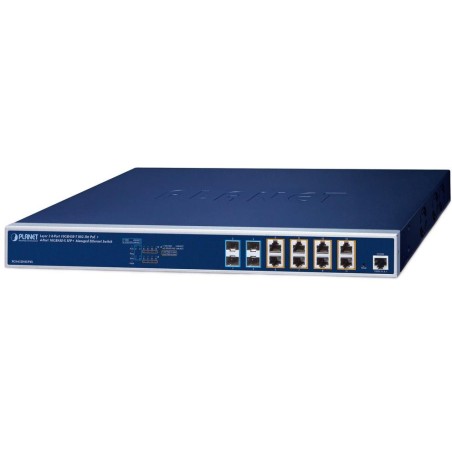 Planet XGS-6320-8UP4X L3 switch, 8x10Gb, 4x10Gb SFP+, 8x PoE 802.3bt 420W, 0~50°C , QoS