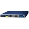 Planet IGS-6325-24UP4X průmyslový L3 switch, 24x1Gb, 4x10Gb SFP+, 24x PoE 802.3bt 720W, -40~75°C, dual 48-54VDC, IP30