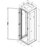 Triton 19' Rackschrank 22HE/600x600 Türgitter 80%-6mm, grau