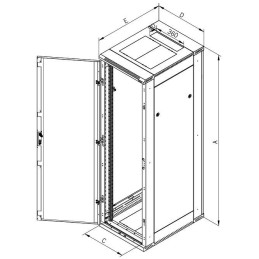 Triton 19' rozvaděč stojanový rozebiratelný 18U/600x800 RAL7035, šedá
