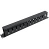 XtendLan 1U Patchpanel, Ganzmetall mit 4x7cm ADV-Abdeckung