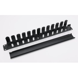 XtendLan Vyvazovací panel 1U, celokovový s krytem 4x7cm ADV