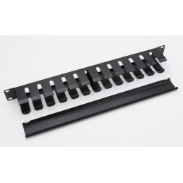 XtendLan Vyvazovací panel 1U, celokovový s krytem 4x7cm ADV