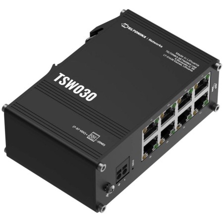 Teltonika TSW030 průmyslový nemanažovaný switch, 8x 10/100, bez zdroje