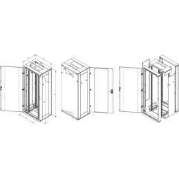 Triton 19' rozvaděč stojanový rozebiratelný 18U/800x600 RAL7035, šedá