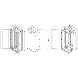 Triton 19' rozvaděč stojanový rozebiratelný 42U/800x600 RAL7035, šedá