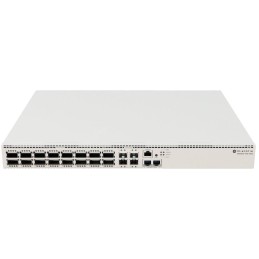 MikroTik Cloud Switch CRS520-4XS-16XQ-RM, 4x 2GHz CPU, 4GB RAM, 2x 10 GbE, 16x QSFP28, 4x SFP28, 2x PSU, L5