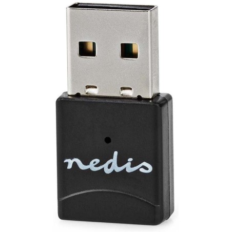 NEDIS Wi-Fi dongle/ AC600/ 2.4/5 GHz (Dual Band)/ USB 2.0/ celková rychlost 600 Mbps/ OS verze: Windows 8/10/11/ černý