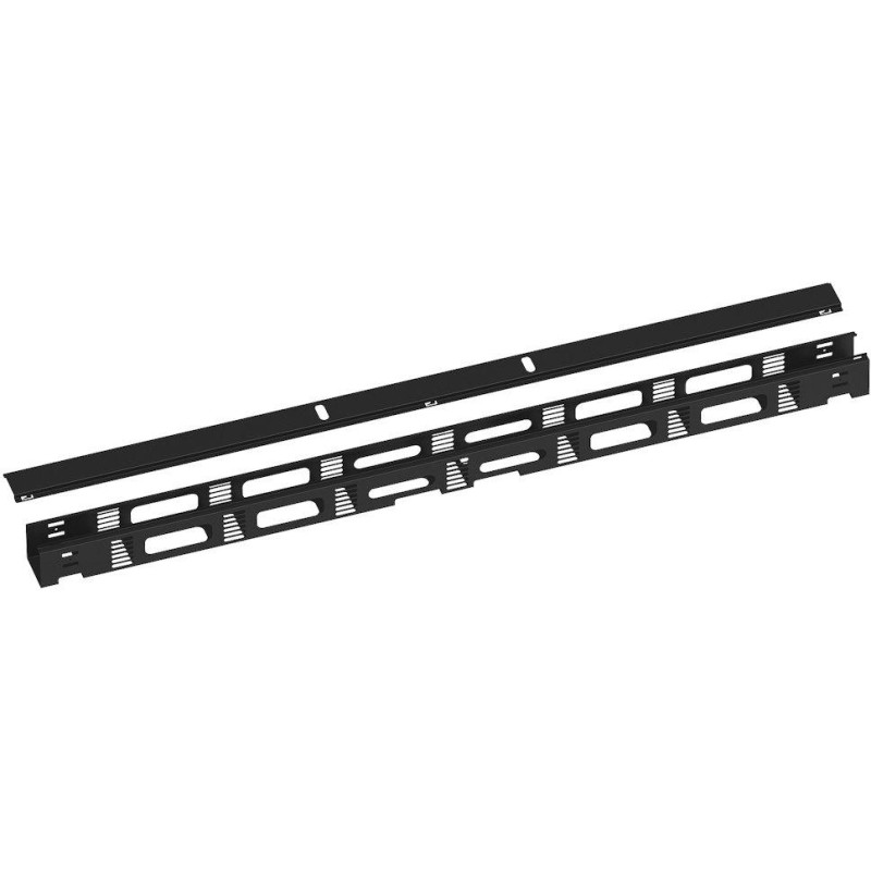 Solarix vertikální vyvazovací žlab 45U kovový s krytem, BK, VVZ-K-45-B