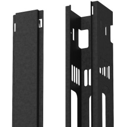 Solarix vertikální vyvazovací žlab 45U kovový s krytem, BK, VVZ-K-45-B