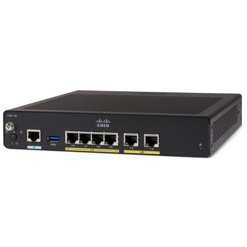 Cisco C921-4P Router Gigabit Ethernet security router with internal power supply