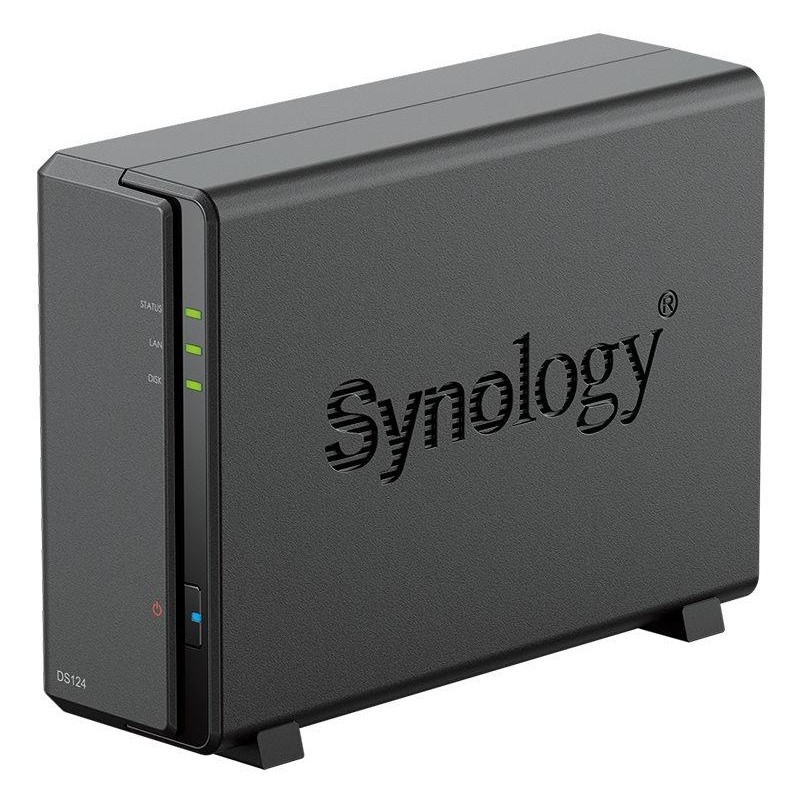 Synology DS124   1x SATA, 1GB RAM, 2x USB 3.0, 1x GbE